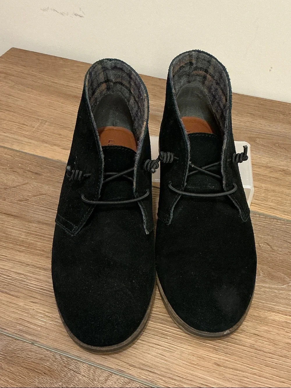 Lucky Brand Garboh Black Suede Chukka Boots, women’s size 7.5